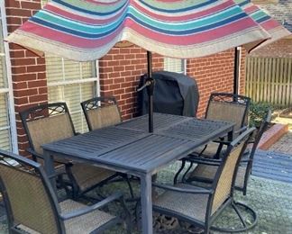 One of the many patio selections---swivel chairs
