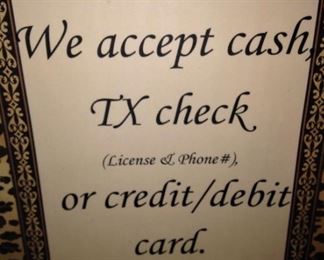 There is a charge for using a credit card.