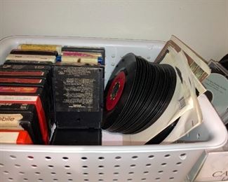 8 track and 45 records