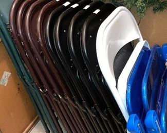 Folding tables and chairs