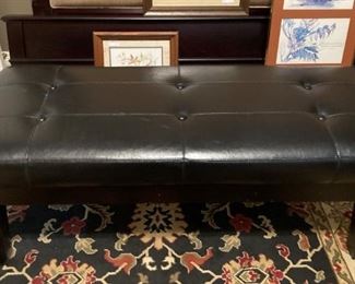 Black bed bench