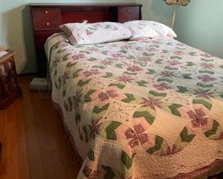 . . . a nice mid-century bed -- bedding not for sale