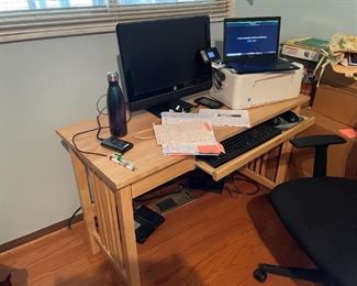 . . . computer station.