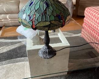 . . . a lead glass dragonfly lamp