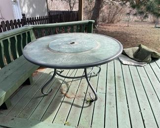 . . . the patio table