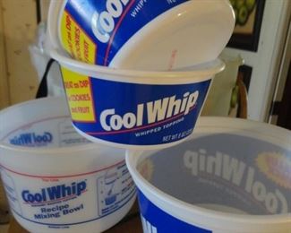 Cool Whip Containers...oops I forgot nobody needs these so don't be saving them for your family!
