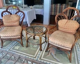 Many Rattan pieces by Clayton Marcus Furniture