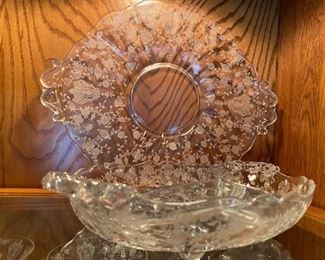 Nice Collection of Cambridge Rose Point Elegant Depression Glass 