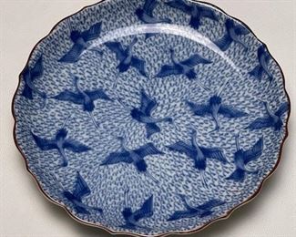 FF Japan - Blue and White China Dish and Vase