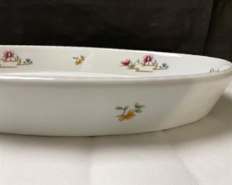 Louis Lourioux "Le Faune" Fireproof Porcelain Serving Dish and 3 Quart Covered Casserole