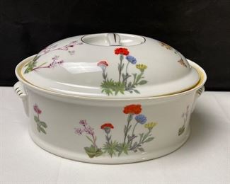 Louis Lourioux "Le Faune" Fireproof Porcelain Serving Dish and 3 Quart Covered Casserole