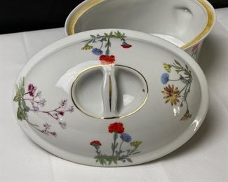 Louis Lourioux "Le Faune" Fireproof Porcelain Serving Dish and 3 Quart Covered Casserole