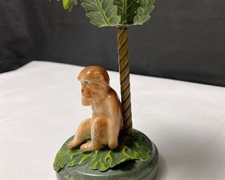 Petite Choses - Monkey and Plain Base.  Monkey is ceramic, bases are marble, tree is cast metal. 
