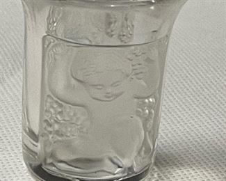 Lalique "Enfants" Shot glass - 1.75" tall.