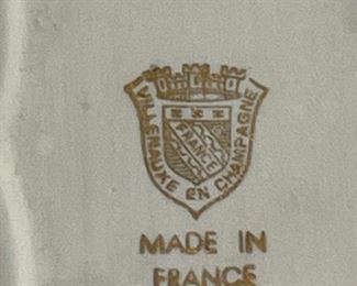 3 Villenauxe Limoges Porcelain Cigar/Cigarette Dishes