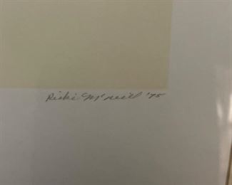 2 framed, signed and numbered prints in relief by Ricki McNeill.