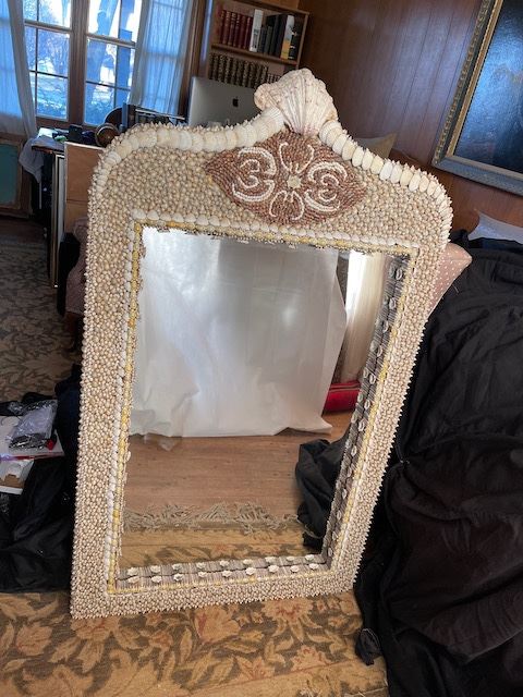 Large Shell Encrusted Mirror