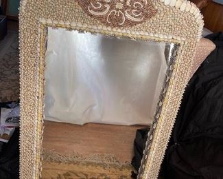 Large Shell Encrusted Mirror