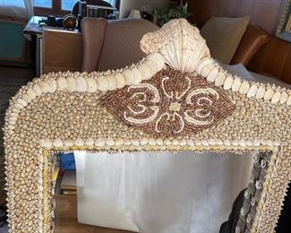 Large Shell Encrusted Mirror