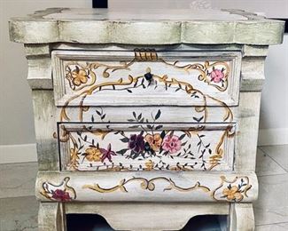 Hand-painted Table With Drawers