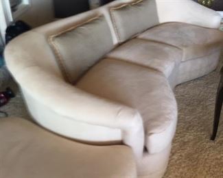 Two PERFECT Sofas With Matching Ottomans