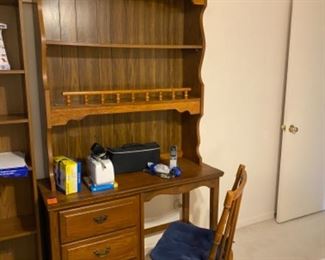 $175 bookcase and desk combo with chair 