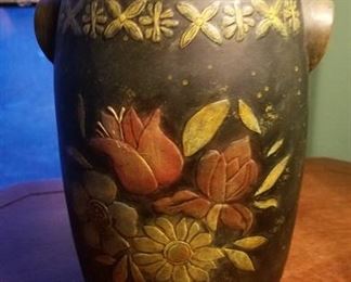 Vintage Bob's Pottery Pickle Crock "Golden Garden"