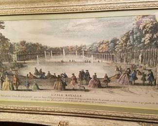 Sungott Art Studios, hand colored art, with detailed carved frame, style 911