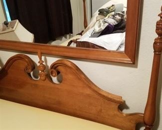 Solid wood Headboard and bed frame