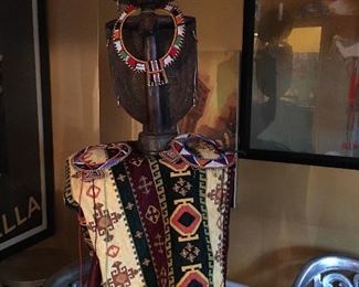 African Statues African Beaded Necklaces Textiles (Lots of fabric from FISHMANS!)