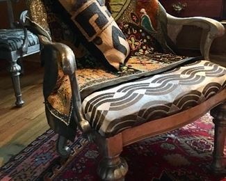 Delice Voodu MADONNA Beaded Kuba Cloth and Feather Down Filled Pillow