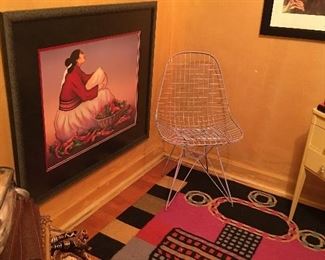 Mid Century Modern Eiffel Tower Base Eames 1950's Chair