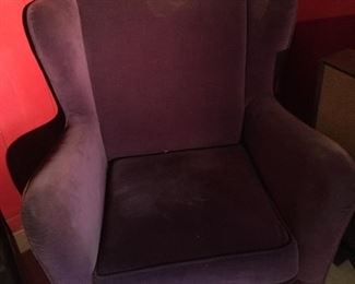 Royal Purple Velvet Lounge Chair
