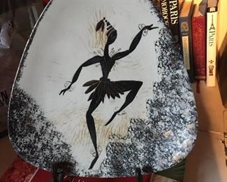 Ceramic Plate in the manner of Josephine Baker