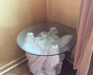 1980's Plaster Side/End Table