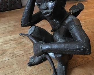 Zimbabwean Artist Tin "Archer Boy" Sitting