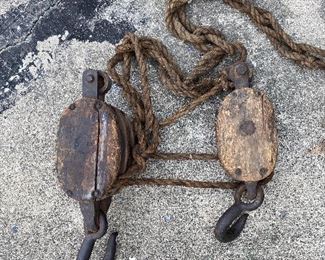 Wooden Block and Tackle