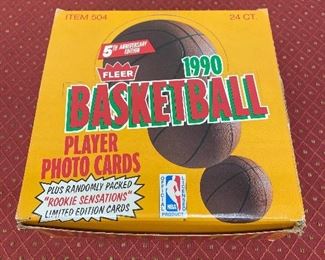 1990 Fleer Jumbo Cello Basketball Wax Box (Unopened)