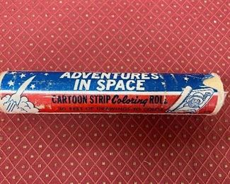 Old Adventures in Space Cartoon Strip Coloring Roll in Plastic (Space Graphics)
