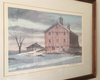 Marc Moon Signed Print Matted & Framed