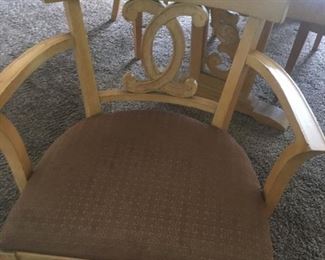Captain's Blonde Dining Chair--one of six w/Table
