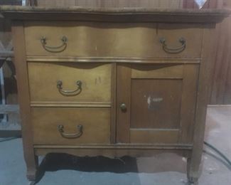 Antique Cabinet w/"Wavy" Drawer Design