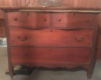Antique Chest--Top Drawers are 3-D!