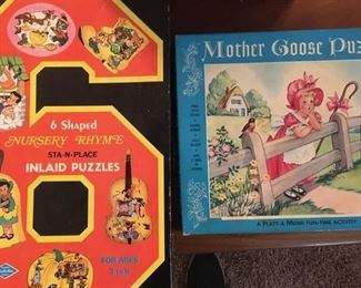 Vintage--Complete & Never Used Classic Fairy Tale and Mother Goose Tray-Puzzles. Super Nice