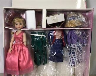 Charisma Candy Fashion 4 Complete Ensembles with Doll and 3 Dress Forms - Box is 22 x 5 x 21 Inches Location Blue Corner Shelf