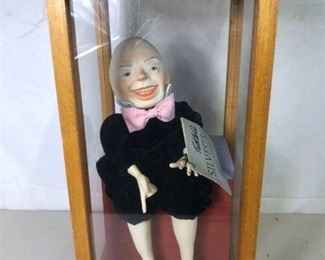 Faith Wick SilveStri Doll Crafter Classics Humpty Dumpty in Wooden and Glass Doll Case 10 x 10 x 20 Inches Location Blue Corner Shelf