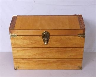 Homemade Small Wooden Chest with Metal Detailing