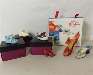 Lot of 5 Just the Right Fit by Raine Miniature Shoes - Raine Drops 2000 and Fire and Water 2002
