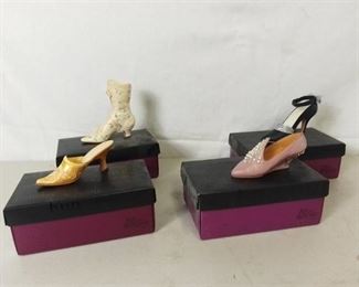 Lot of 4 Just The Right Shoe by Raine - Victorious, Elizabeth, Tuxedo Shoe, Victorian Wedding Boot