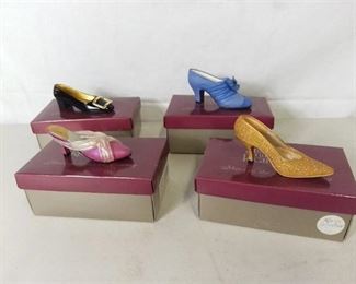 Lot of 4 Just The Right Shoe Shoes of the 20th Century Series - Golden Stiletto, Class Act, Elegant Affair, Patently Perfect